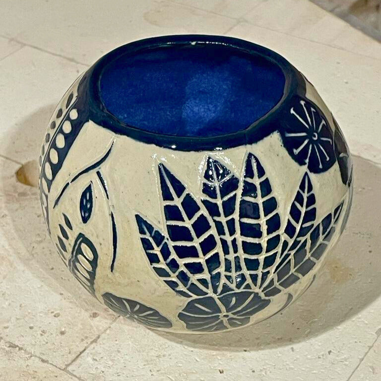 Blue Sgraffito Bowl